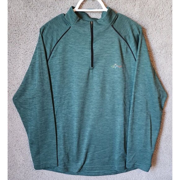 Lot of 2 Greg Norman Play Dry Golf Heather Quarter Zip Pullover Size L Polyester - Picture 2 of 16